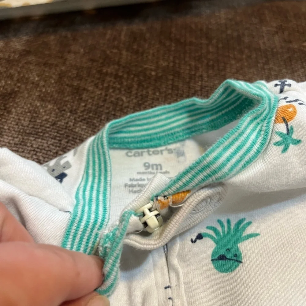 9 Month Baby Bundle: Plaid Shorts, Skeleton Onesie and Sea Life One Piece Set